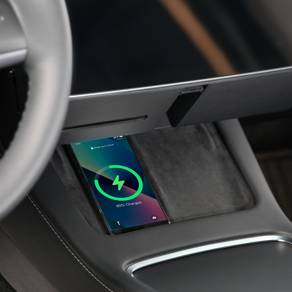 tesla model 3 y under screen storage box led light