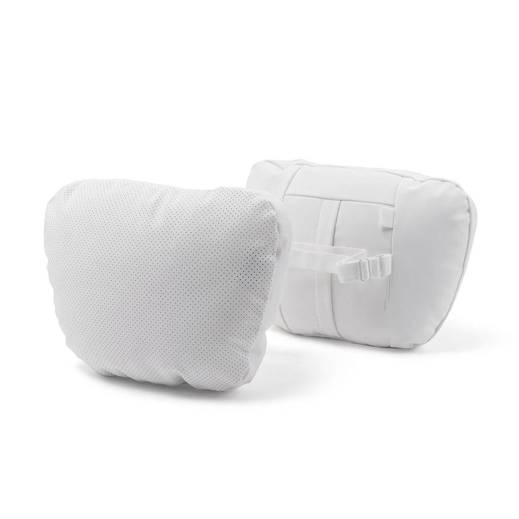 Tesla Dupont Sorna Leather  Headrest Neck Pillow (White) 