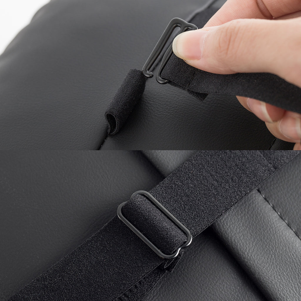 Tesla Dupont Sorna Leather  Headrest Neck Pillow (Black)