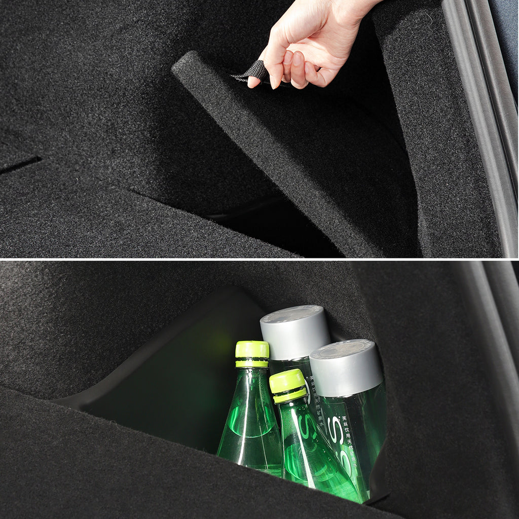 Put Drinks in Model Y Juniper Cargo Storage Bins