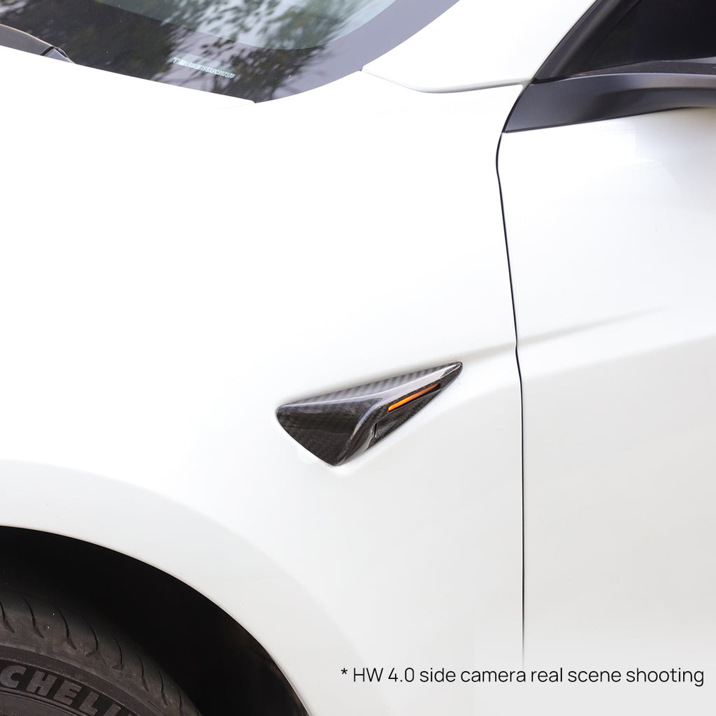 Model 3 Real Carbon Fiber Side Camera Covers