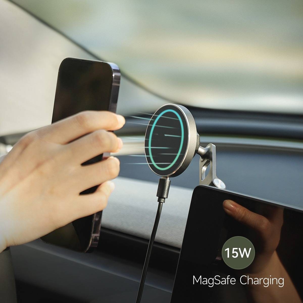 Tesla Model X Magnetic (Qi & MagSafe) Cellphone Holder