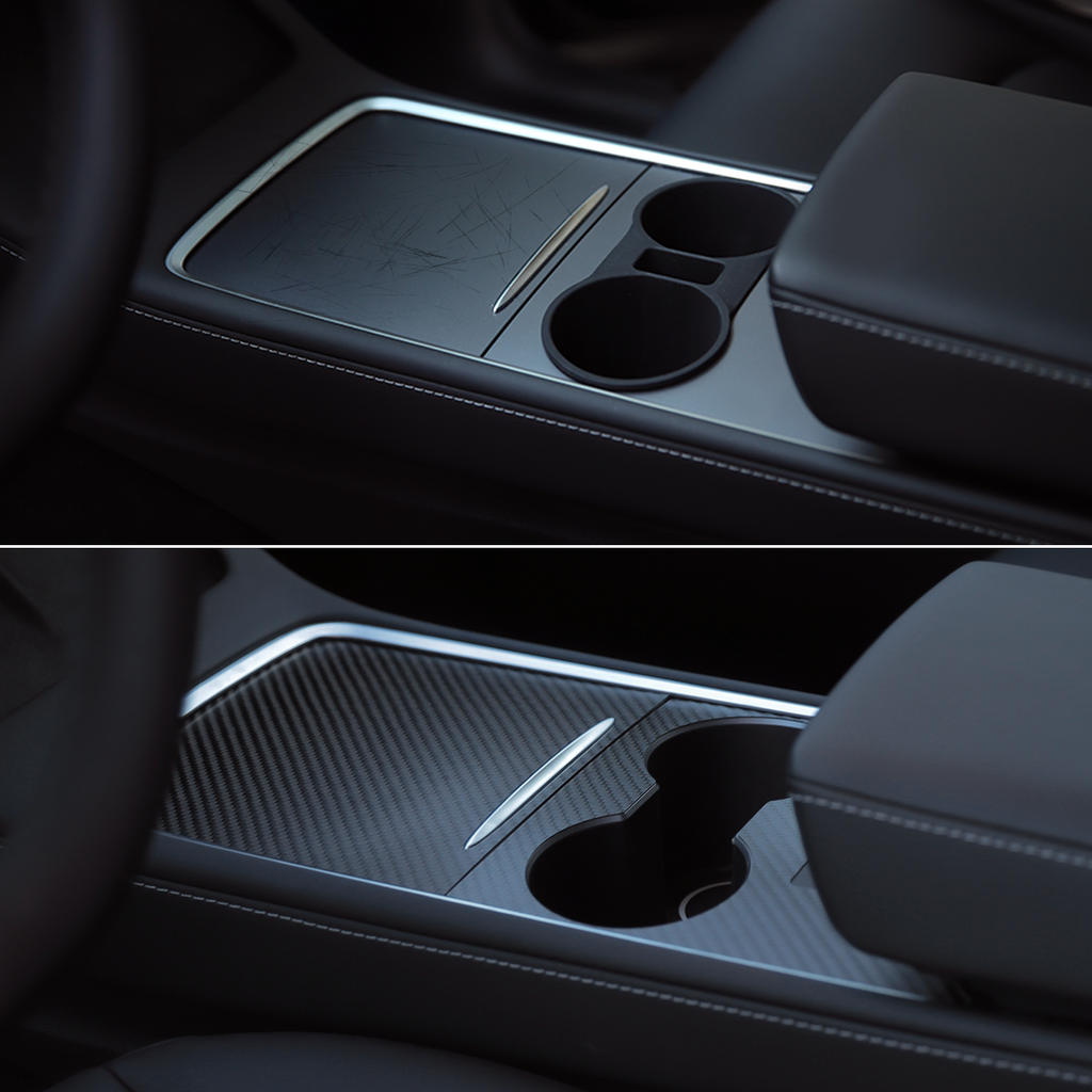 Tesla Model 3 Y Carbon Fiber Center Console Cover