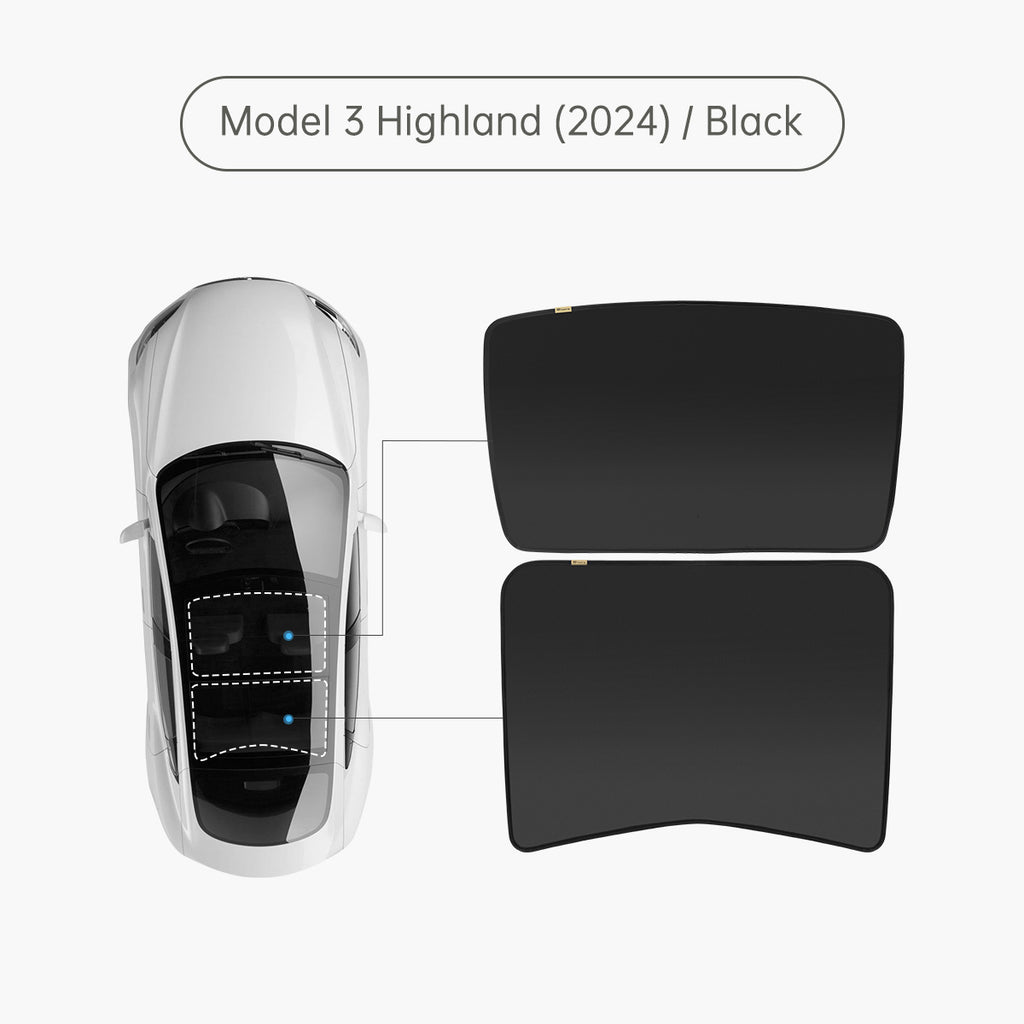 Tesla Model 3 Glass Roof Sunshade