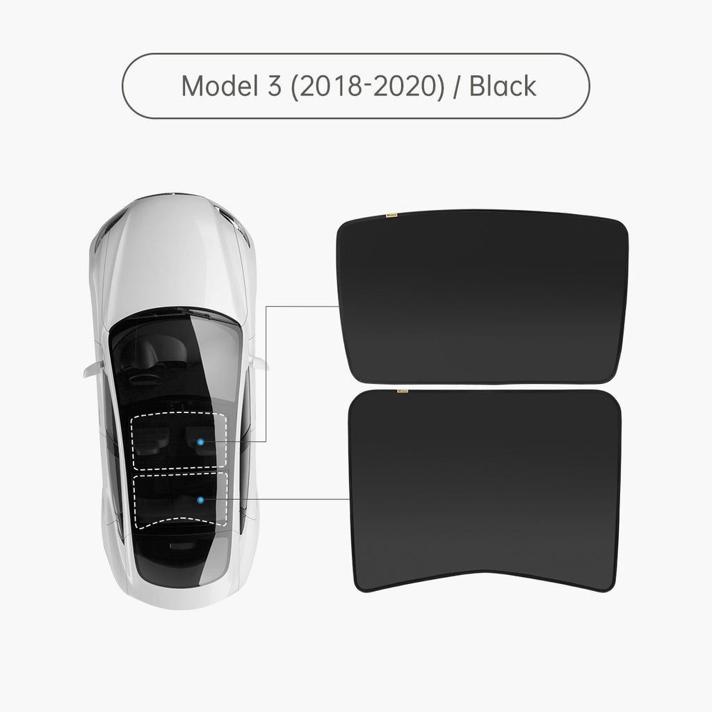 Tesla Model 3 Glass Roof Sunshade
