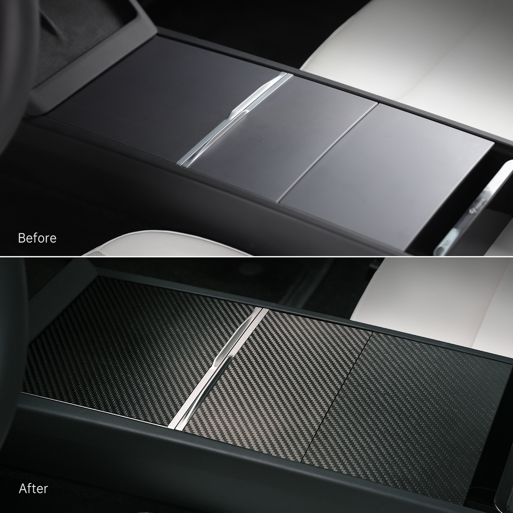 Tesla Model 3 Highland Center Console Carbon Fiber Cover