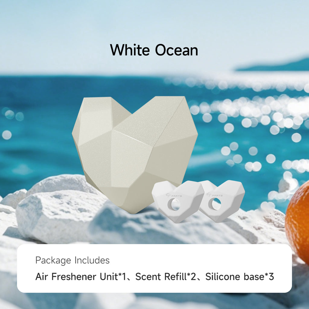 Model 3 Y Cyberheart Air Freshener White Ocean