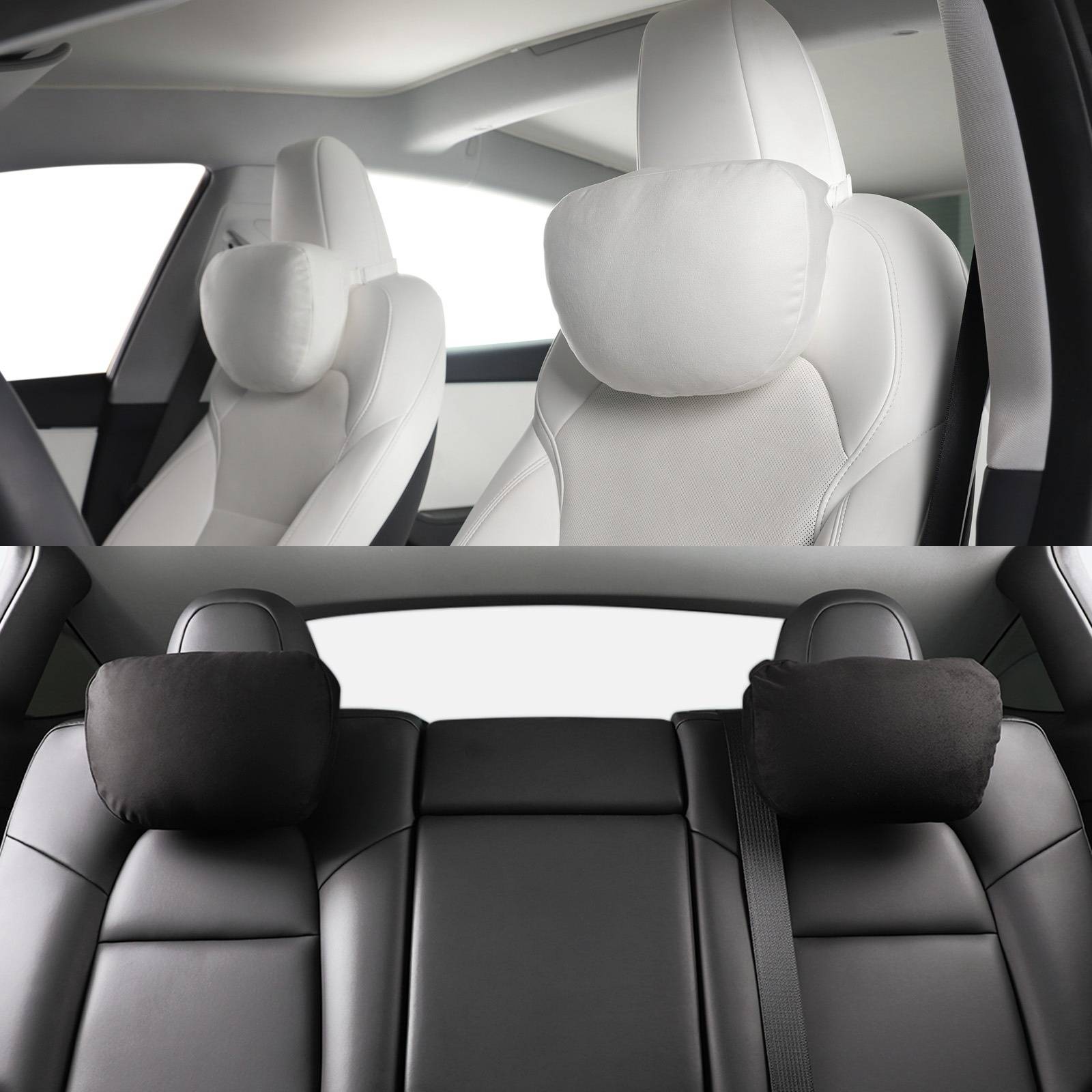 Tesla White Black Headrest Dupont Pillow Model 3 Y S X