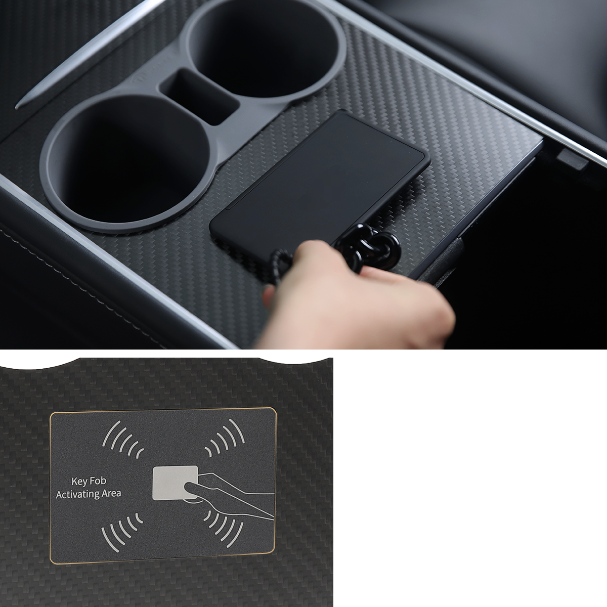 Tesla Model 3 Y Carbon Fiber Center Console Cover