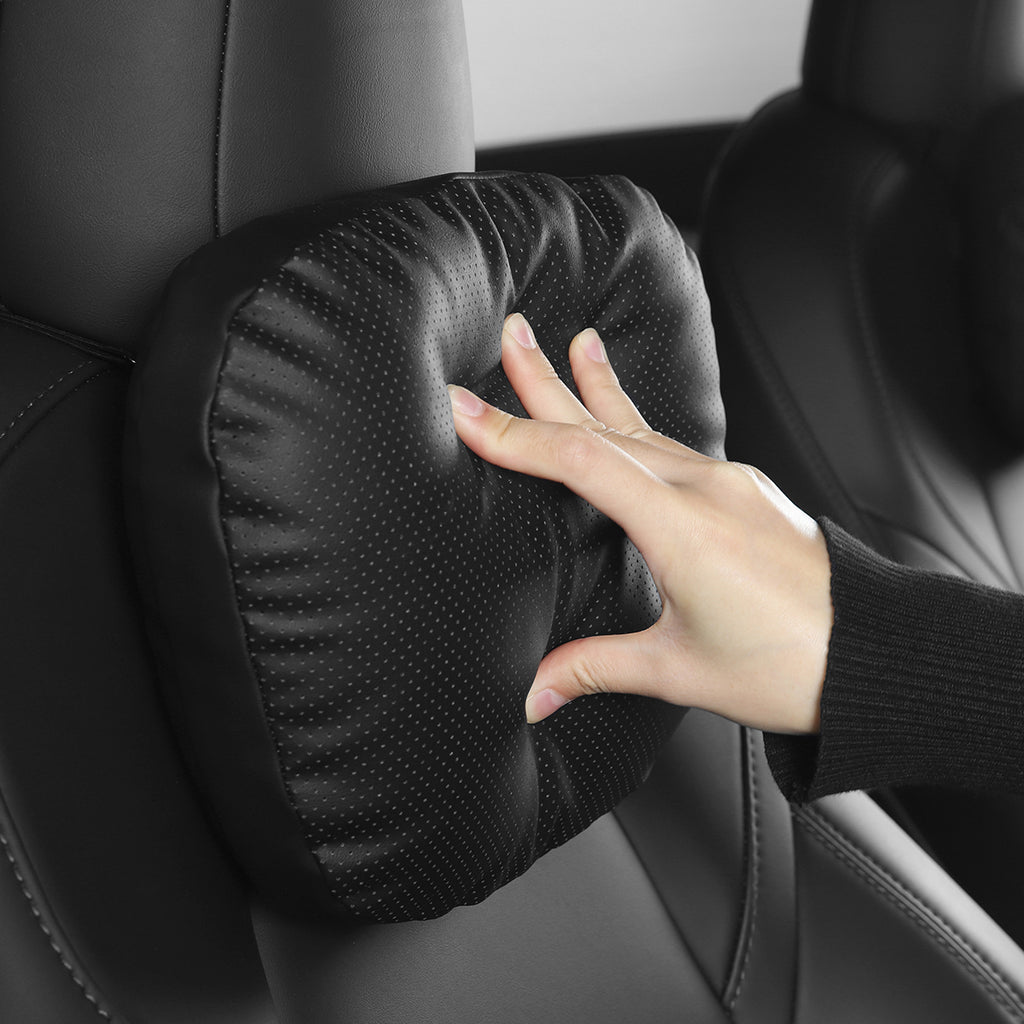 Tesla Dupont Sorna Leather  Headrest Neck Pillow (Black)