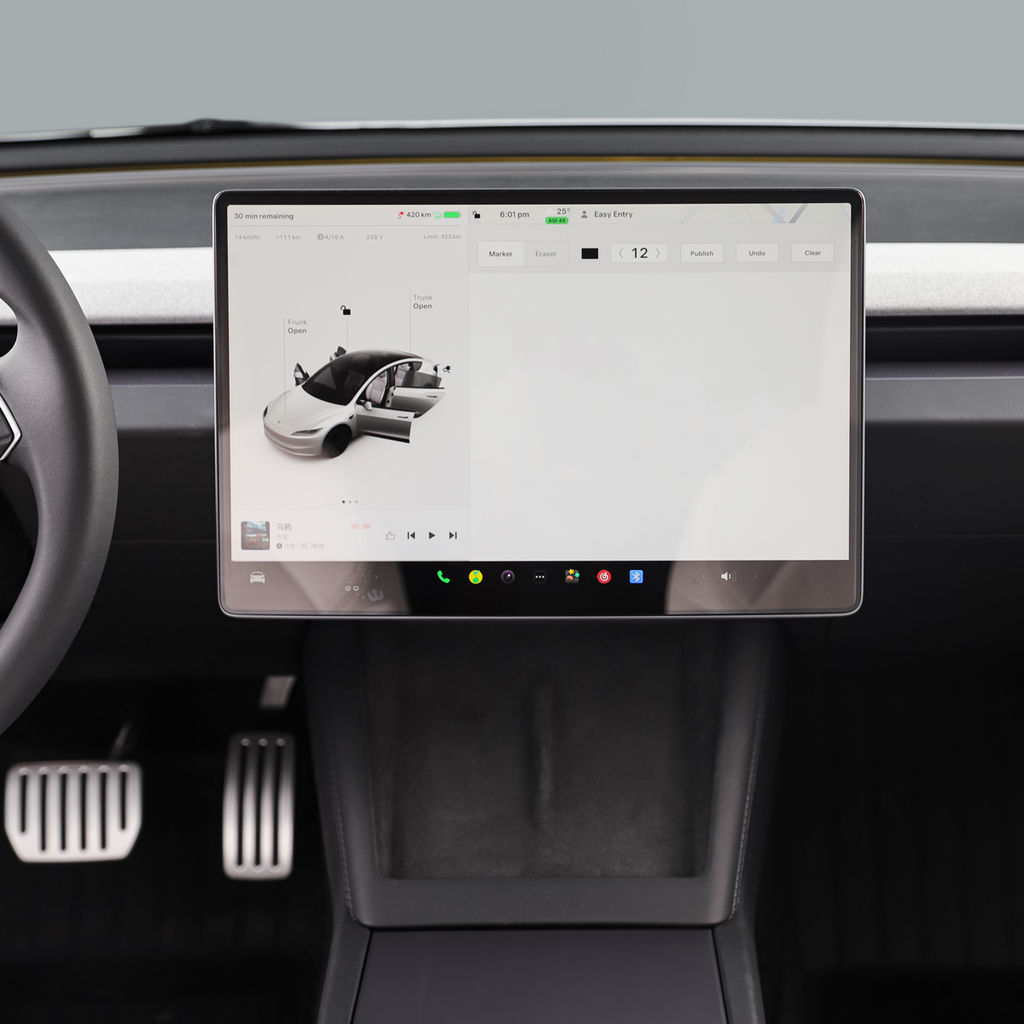 Model 3 highland Tempered Glass center screen Protector 