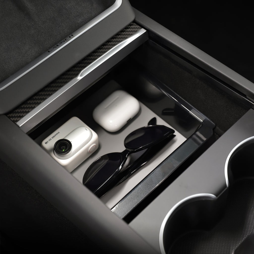 Center Console Clear Storage Drawer for Model 3 Highland/Model Y Juniper