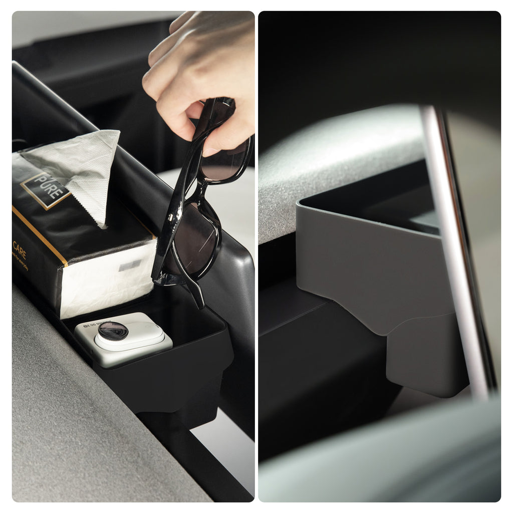 Dashboard Behind Screen Storage Tray  Put in sunglasses for Model 3 Highland 2024-2025 / Model Y Juniper 2025 