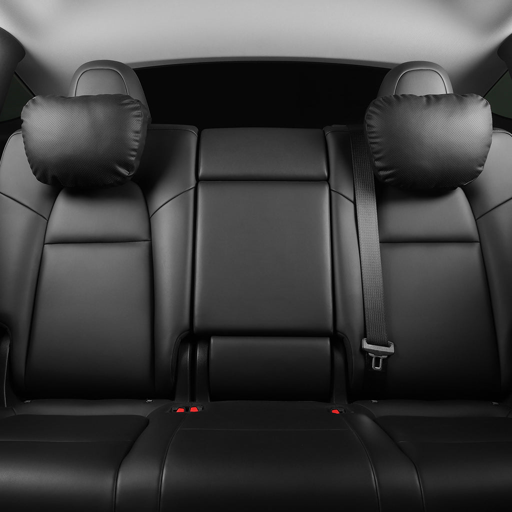 Tesla Dupont Sorna Leather  Headrest Neck Pillow (Black)