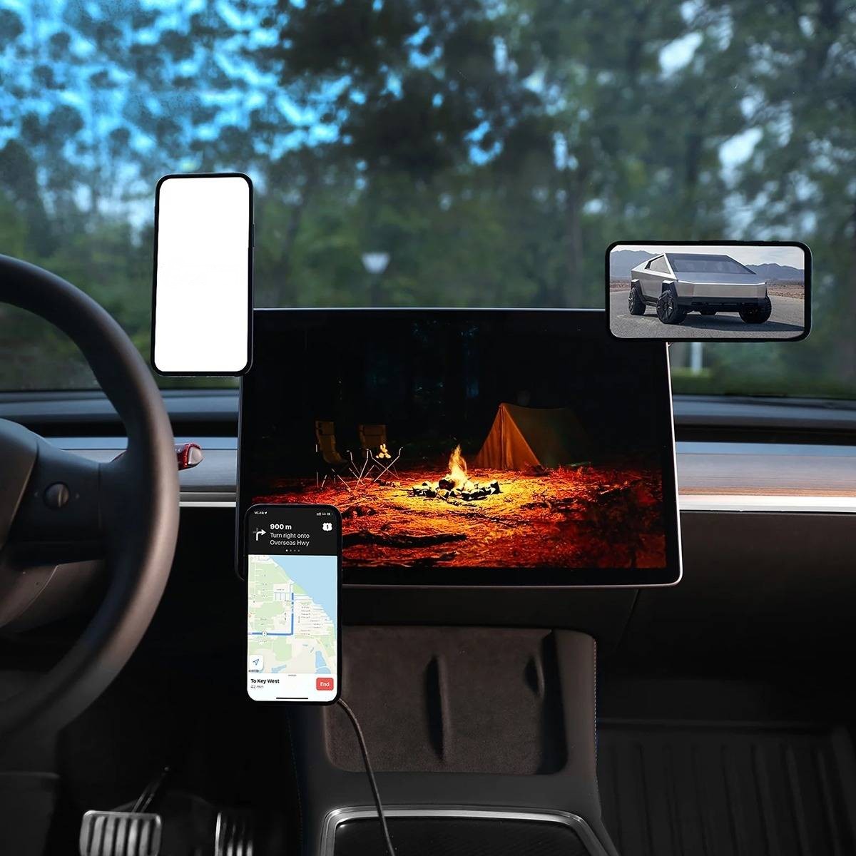Tesla Model X Magnetic (Qi & MagSafe) Cellphone Holder