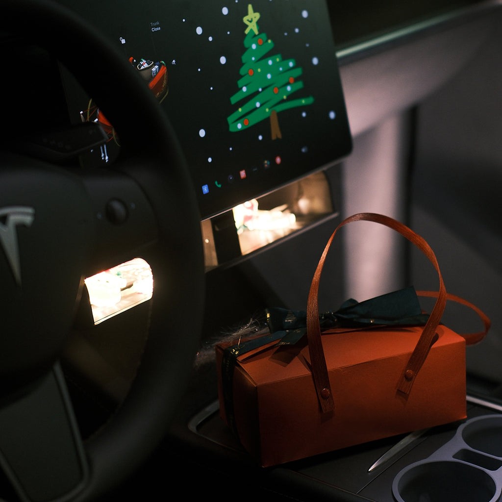 tesla model 3 y under screen storage box led light