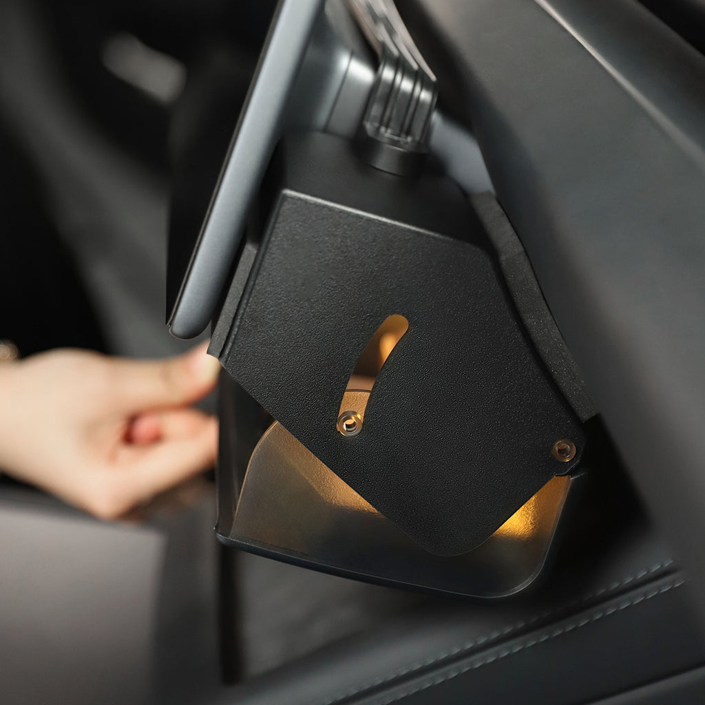 tesla model 3 y under screen storage box led light