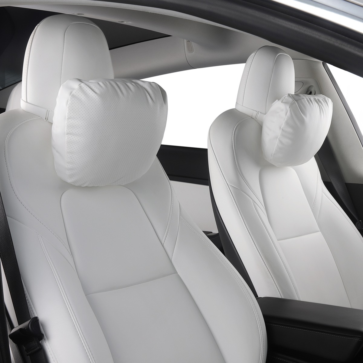 Leather Headrest Neck Pillow For Tesla