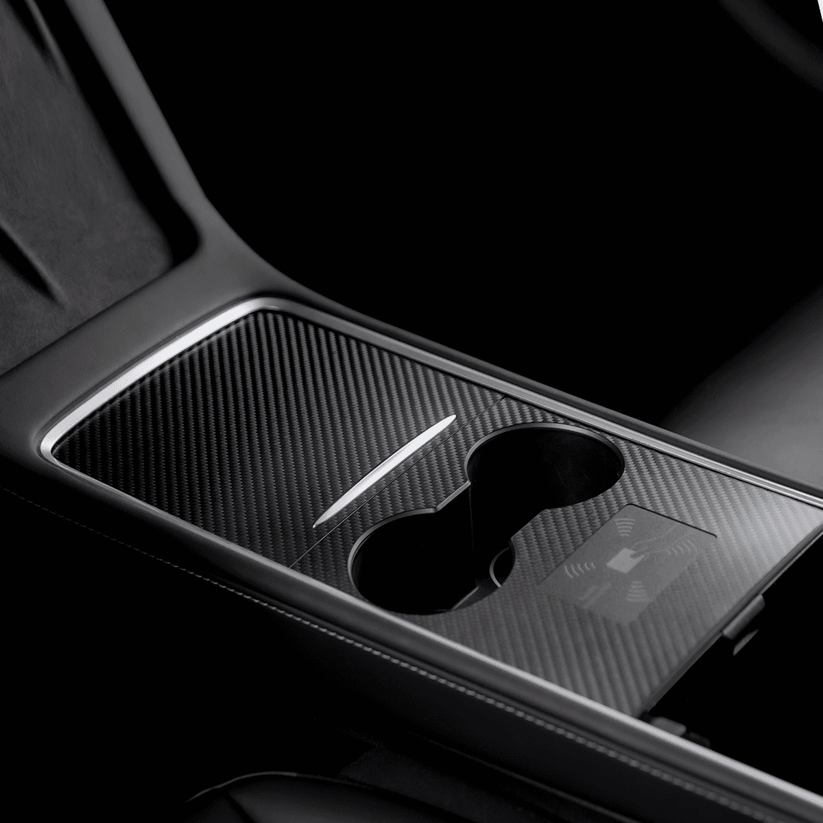 Tesla Model 3 Y Carbon Fiber Center Console Cover