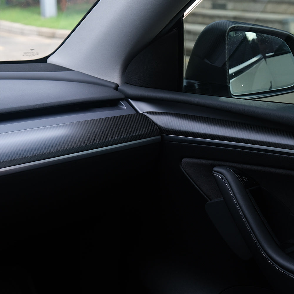 Tesla Model 3 Y Carbon fiber Dashboard Cover Fit Trim