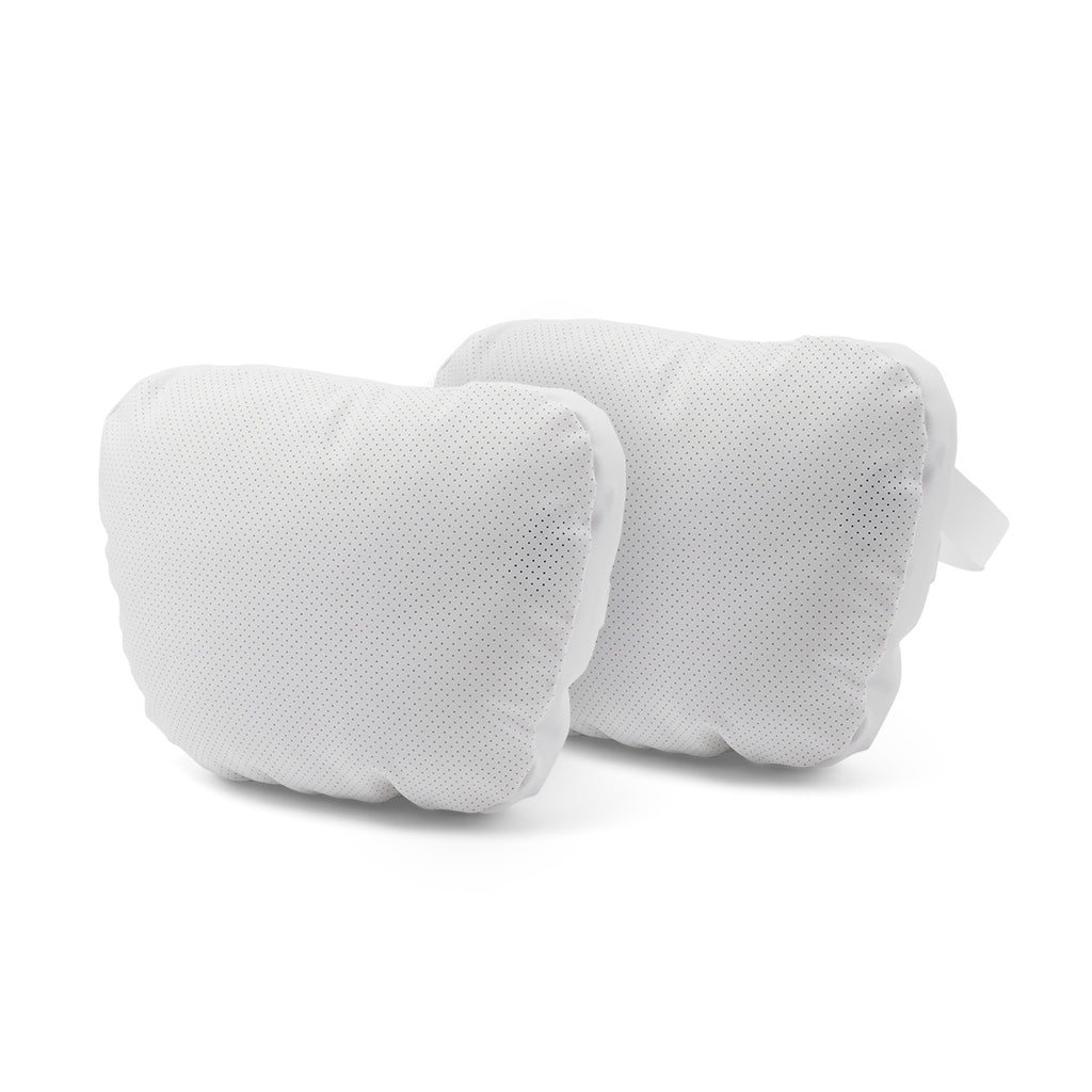 Tesla Dupont Sorna Leather  Headrest Neck Pillow (White) 